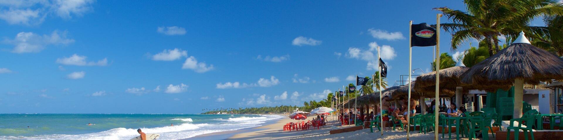 Maracaipe-Strand mit einem Sandstrand und allgemeine Küstenansicht