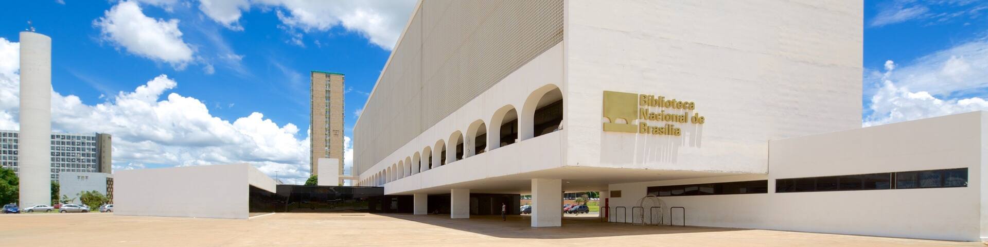 National Library which includes modern architecture and a city