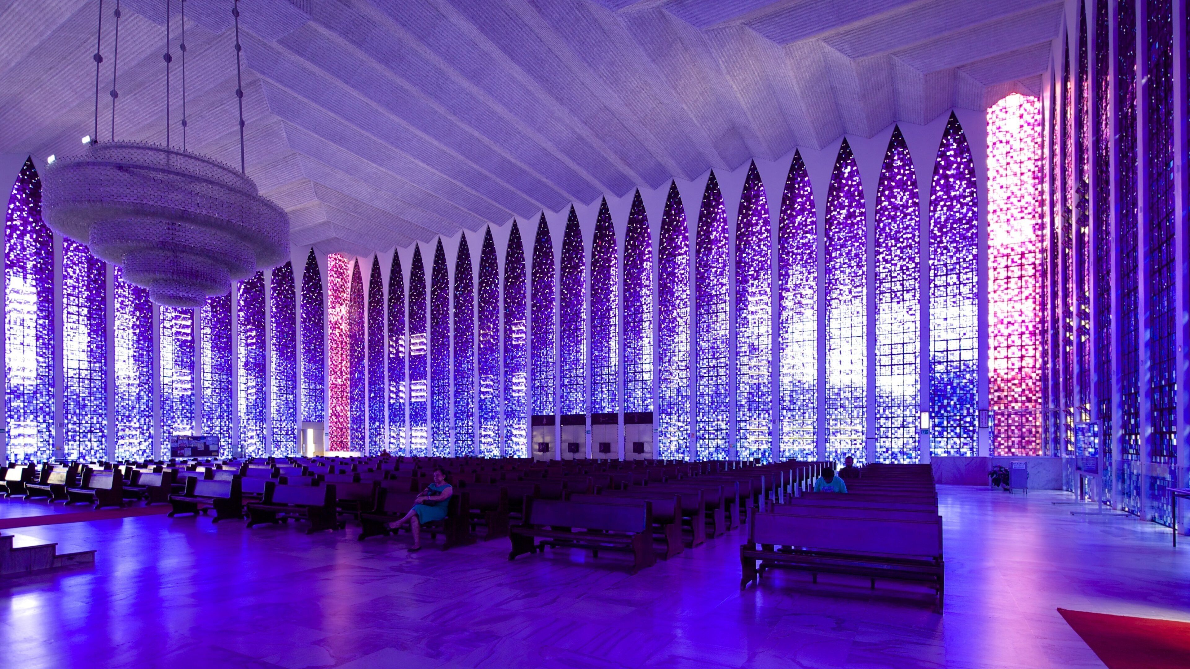 Santuario Dom Bosco mettant en vedette vues intérieures, église ou cathédrale et aspects religieux