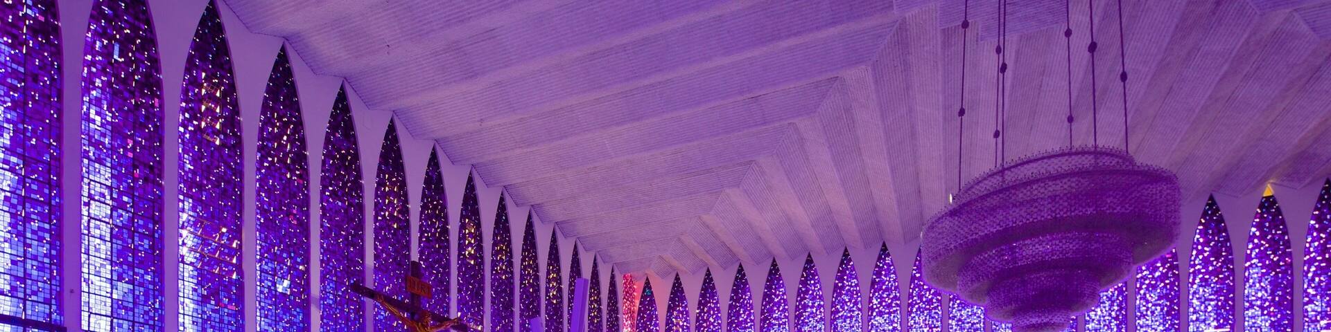 Dom Bosco Sanctuary which includes a church or cathedral, interior views and heritage architecture