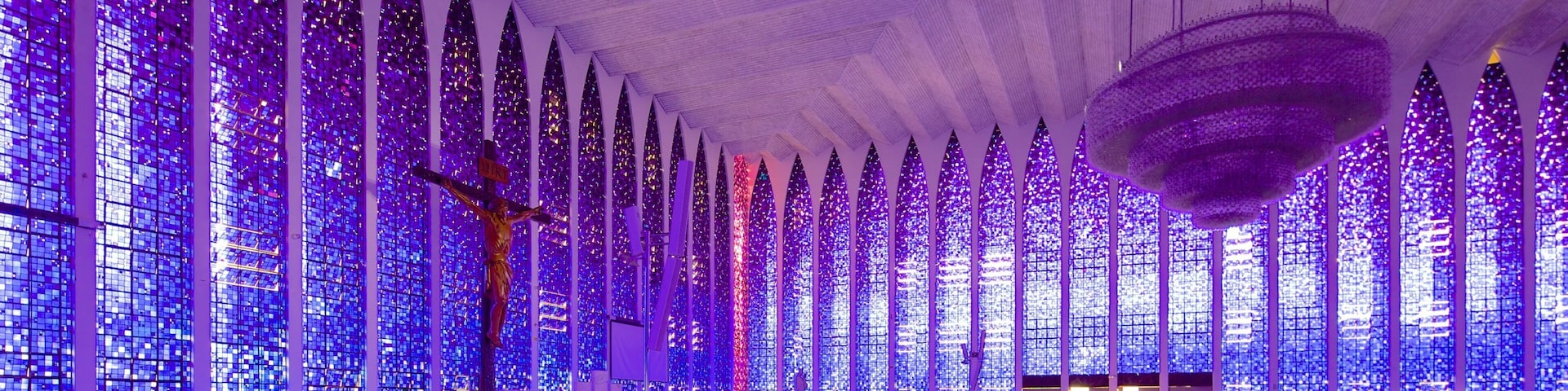 Dom Bosco Sanctuary which includes a church or cathedral, interior views and heritage architecture