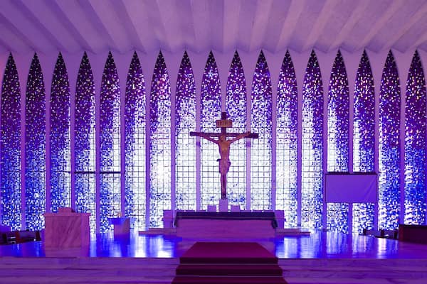 Santuario Dom Bosco montrant église ou cathédrale, aspects religieux et vues intérieures
