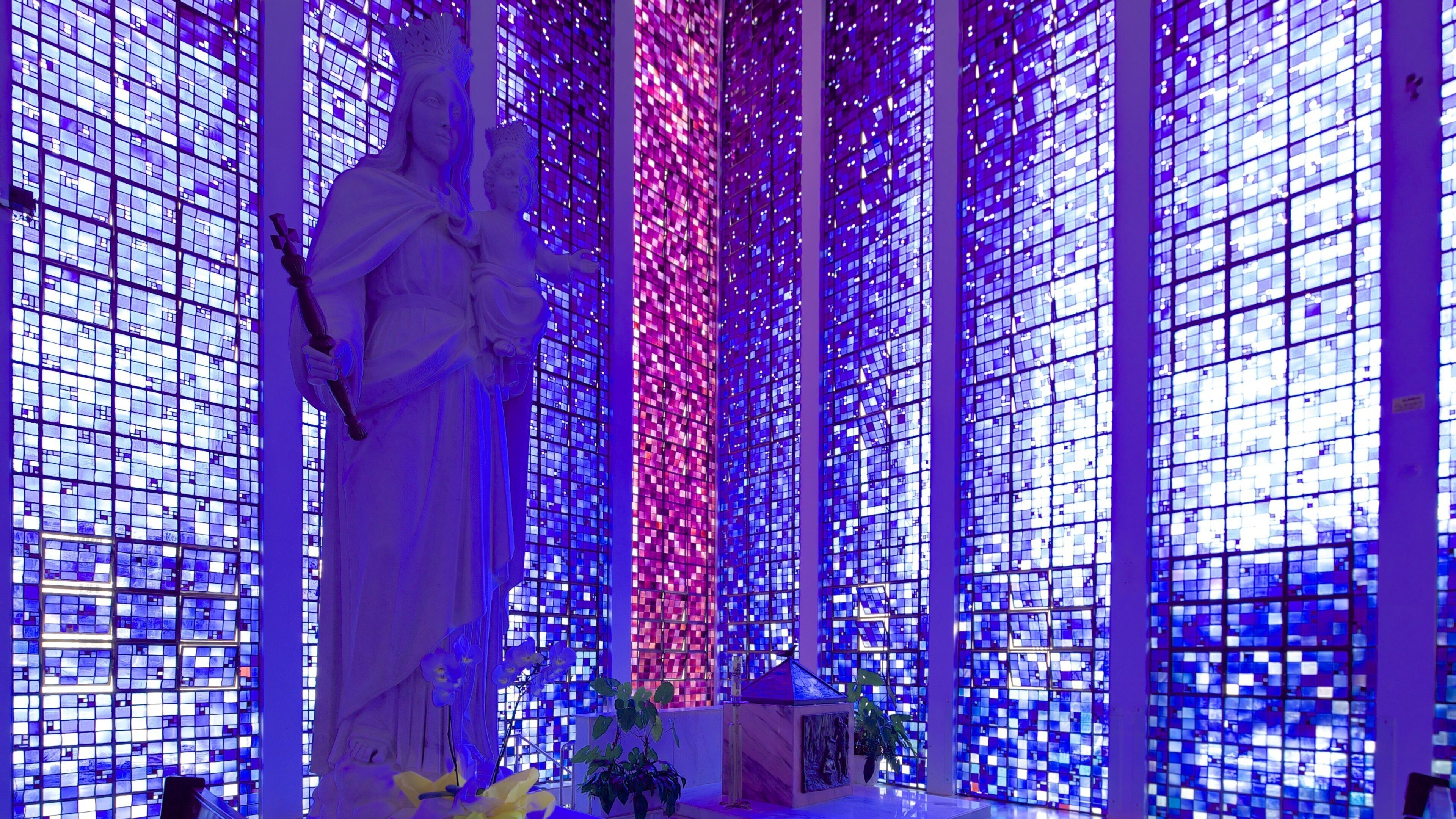 Santuario Dom Bosco montrant église ou cathédrale, aspects religieux et vues intérieures