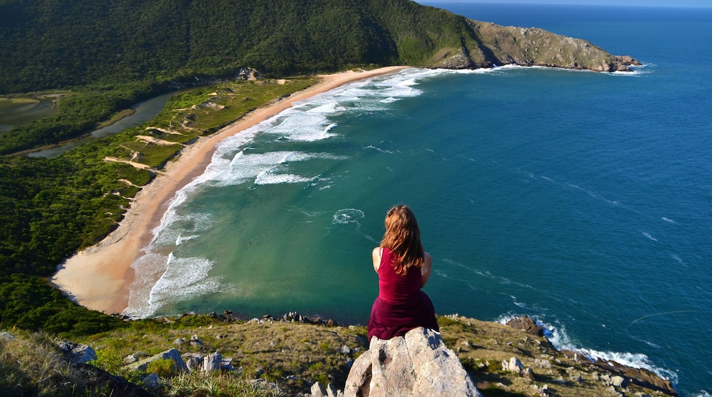 View of the deserted Lagoinha do Leste beach on Florianopolis