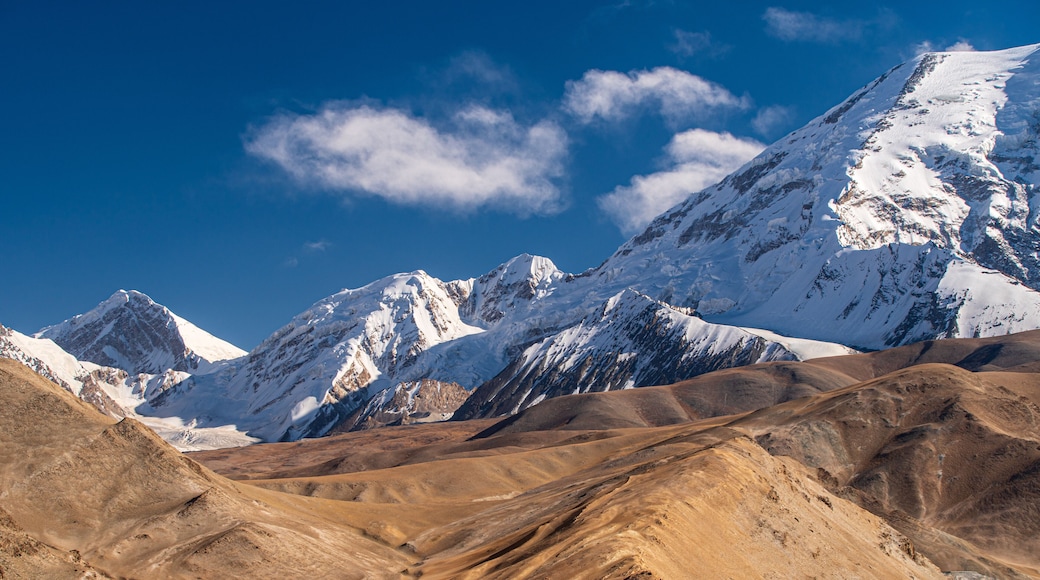 The Muztagh Ata peak and The Lake Karakul.