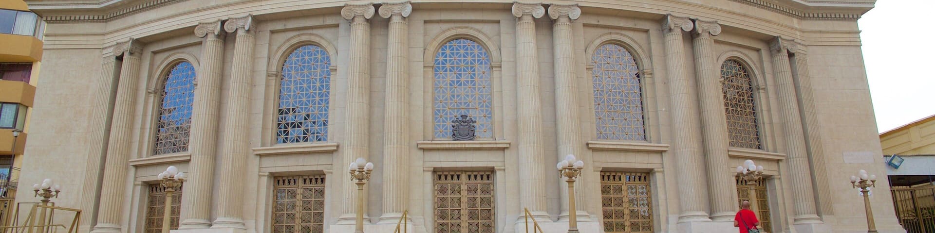 Teatro Municipal showing heritage architecture and theater scenes