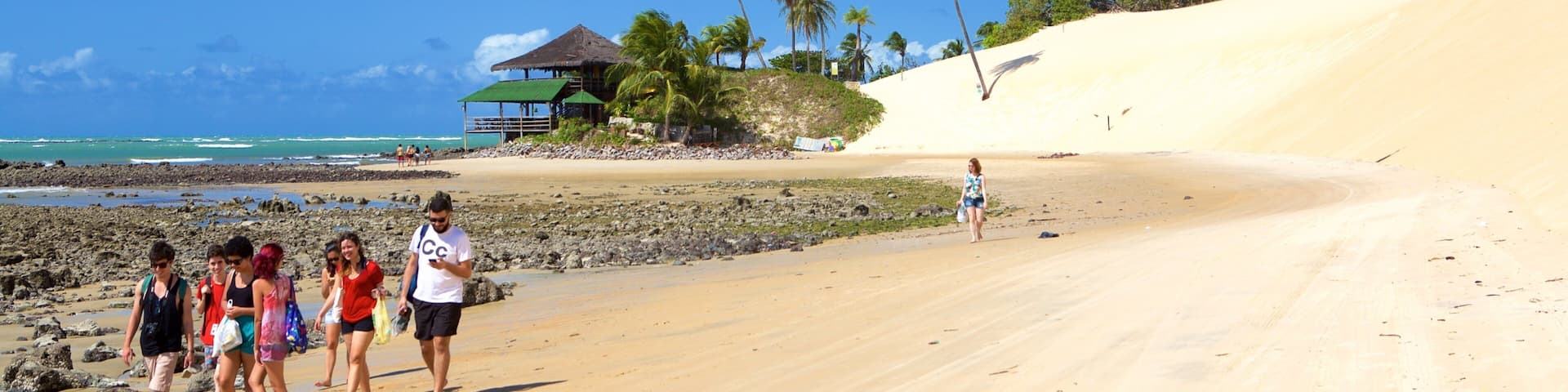 Genipabu Beach which includes a beach, general coastal views and tropical scenes