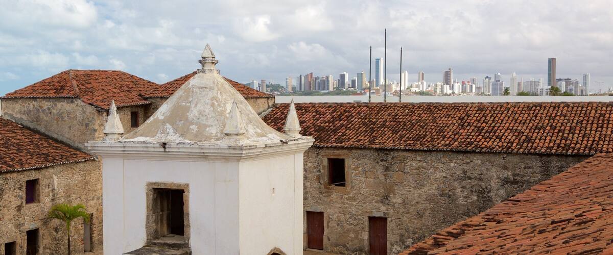 Fort of the Three Kings welches beinhaltet Geschichtliches, Skyline und Ruine