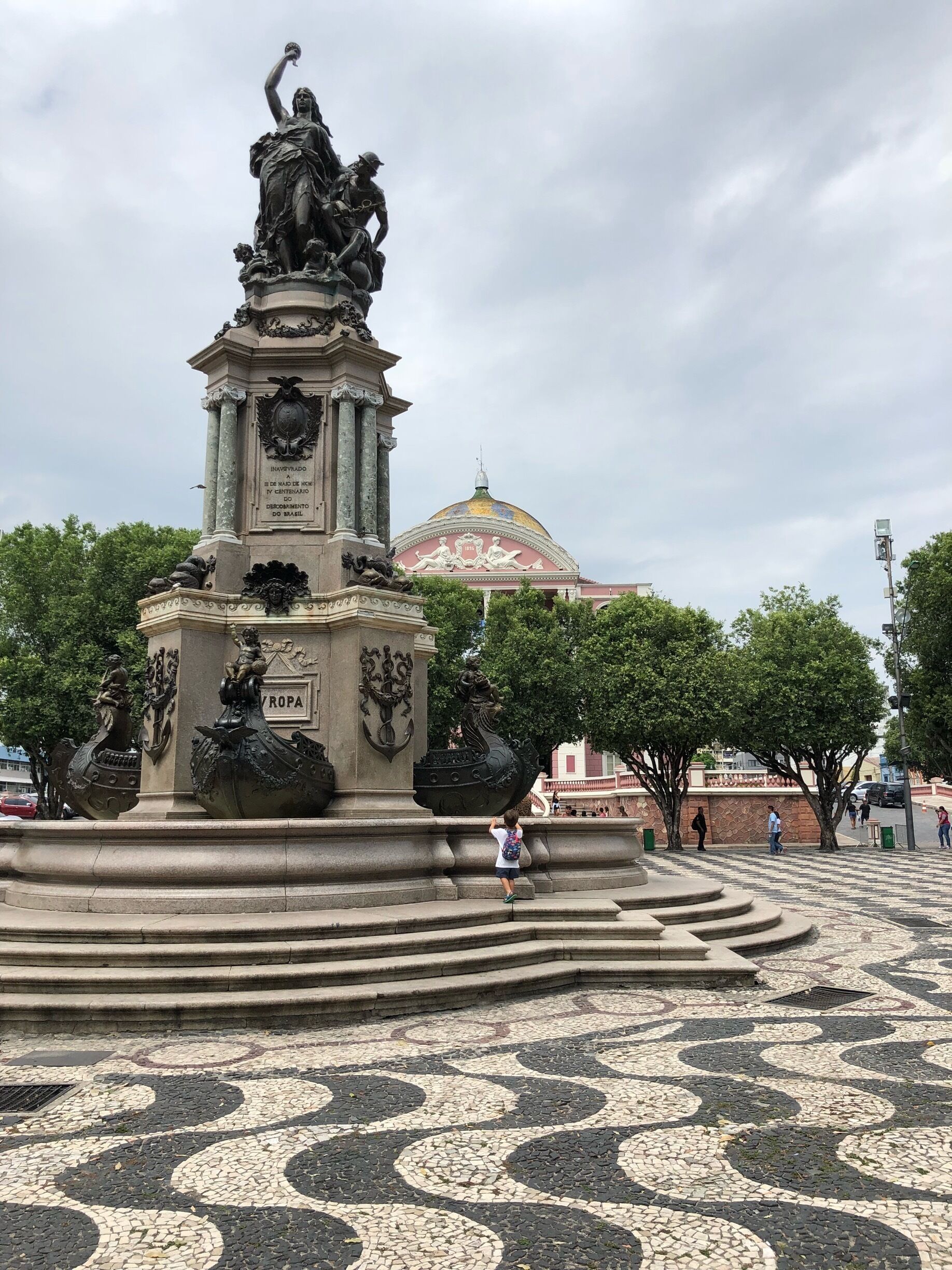The plaza in front of the cities iconic opera house.