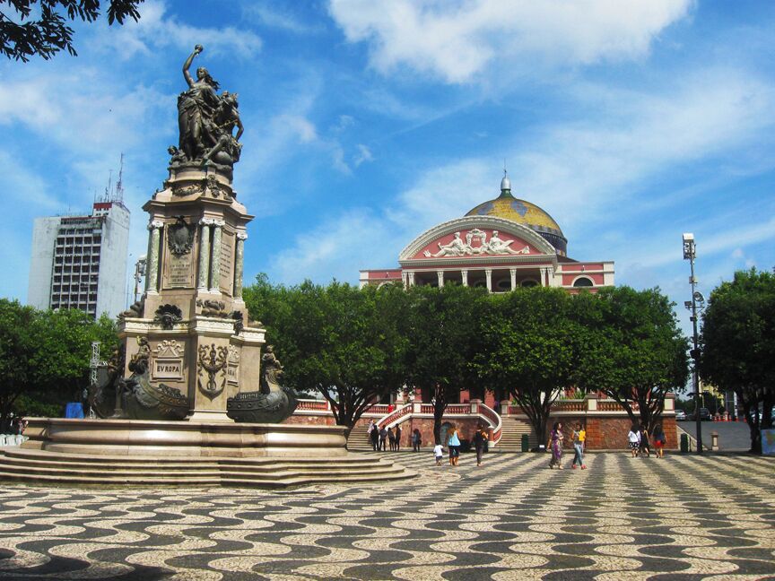 Teatro Amazonas was built in the late 1800s during Manaus's rubber boom.