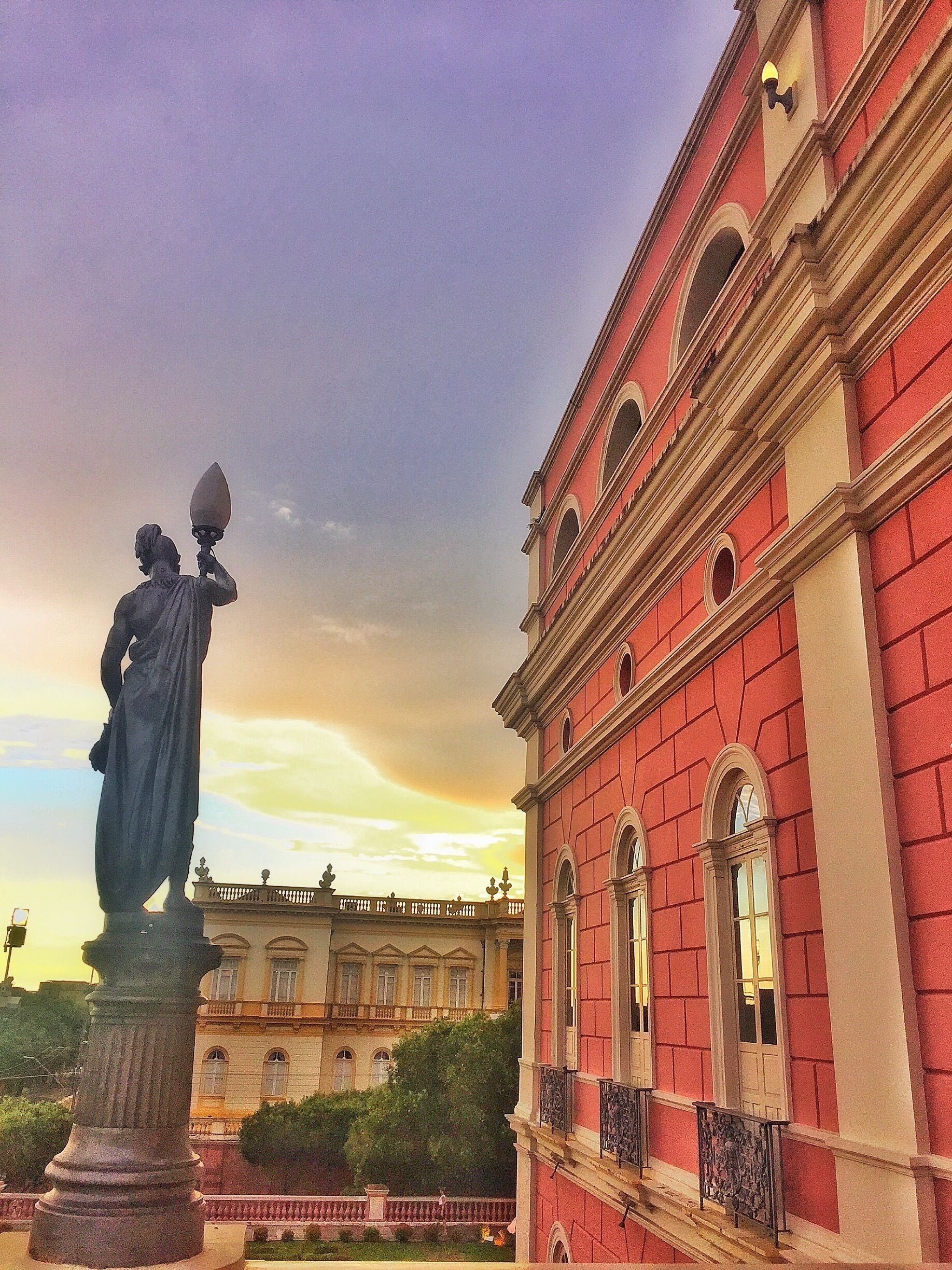 #brazil #manaus #theater #theatre #pink #2017 #sunset