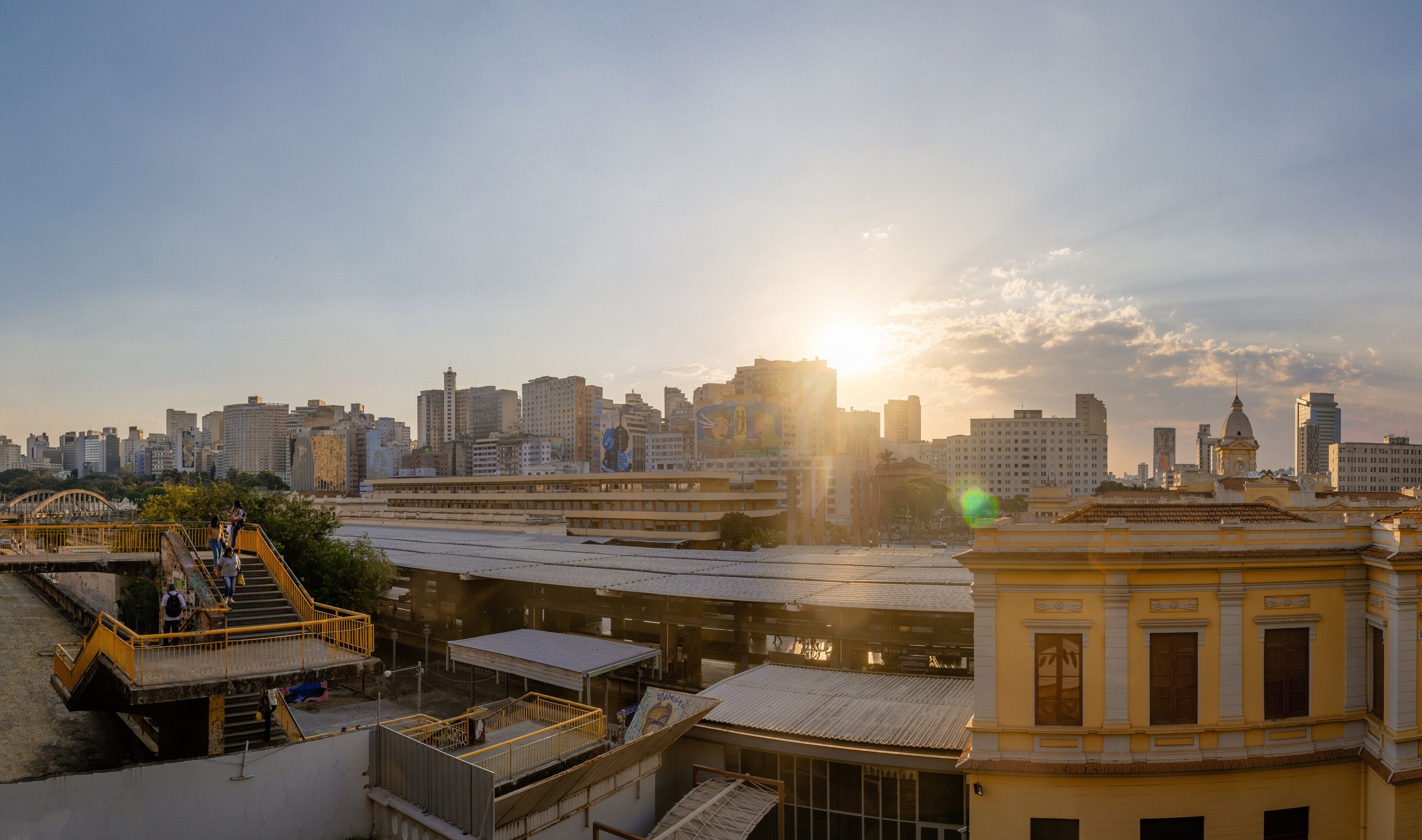 Belo Horizonte downtown skyline at sunset