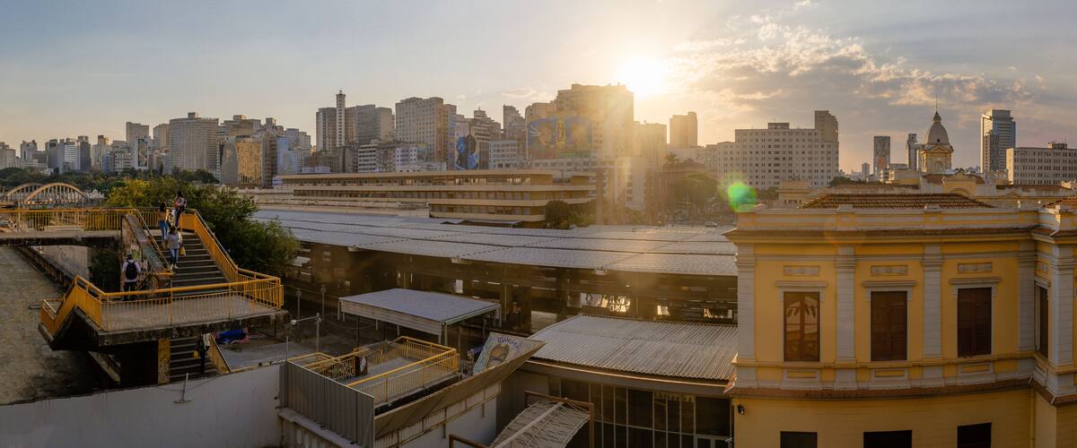 Belo Horizonte downtown skyline at sunset