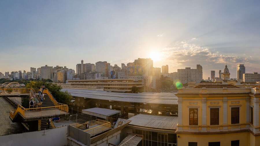 Belo Horizonte downtown skyline at sunset