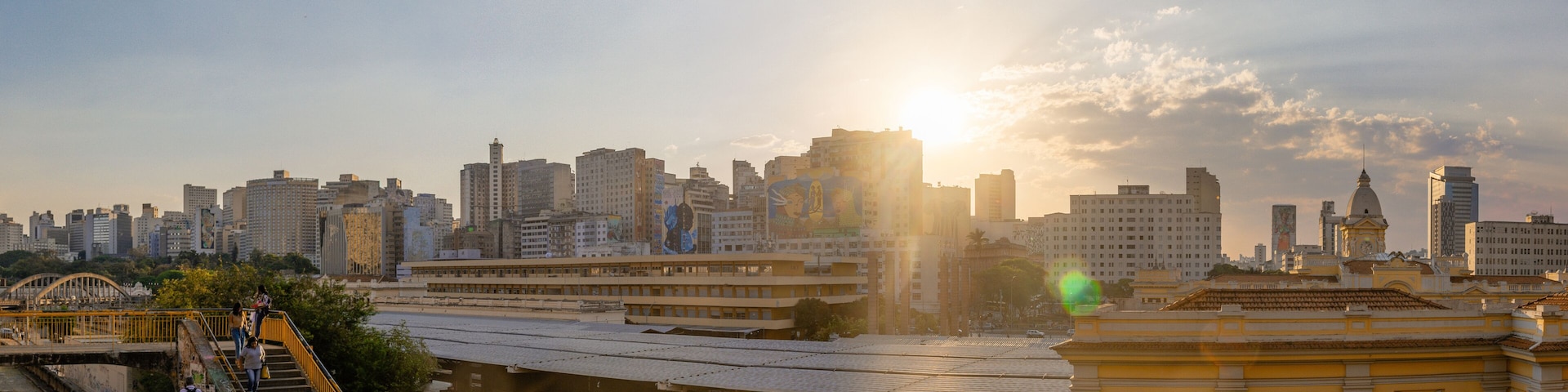 Belo Horizonte downtown skyline at sunset