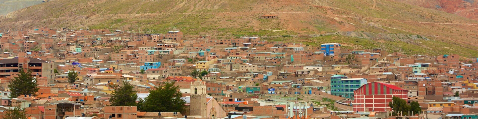 Cerro Rico featuring mountains and a city