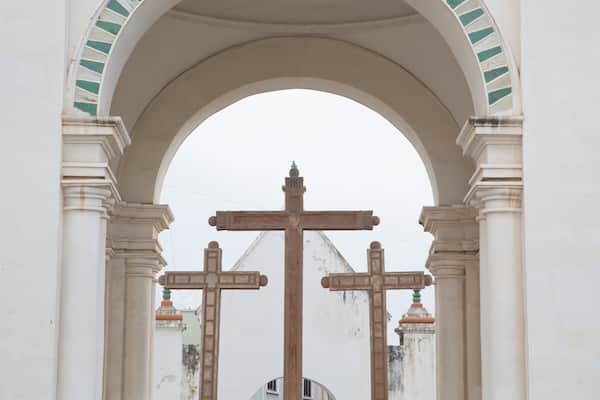 Basilica of Our Lady of Copacabana featuring religious elements, a church or cathedral and heritage architecture