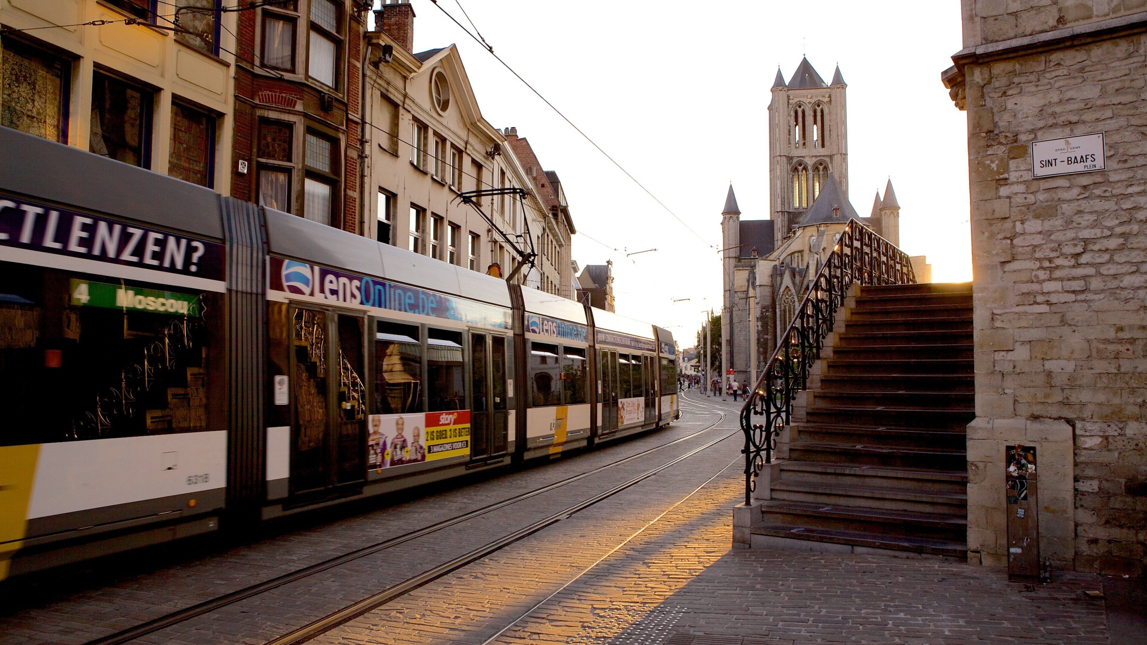St. Nicholas\' Church showing railway items, heritage architecture and a city