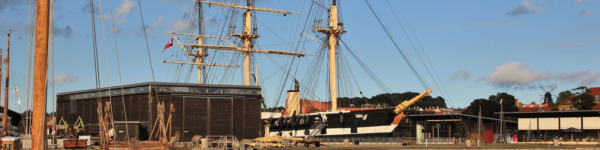 Fregatten Jylland, old sailing ship in Ebelstoft.
