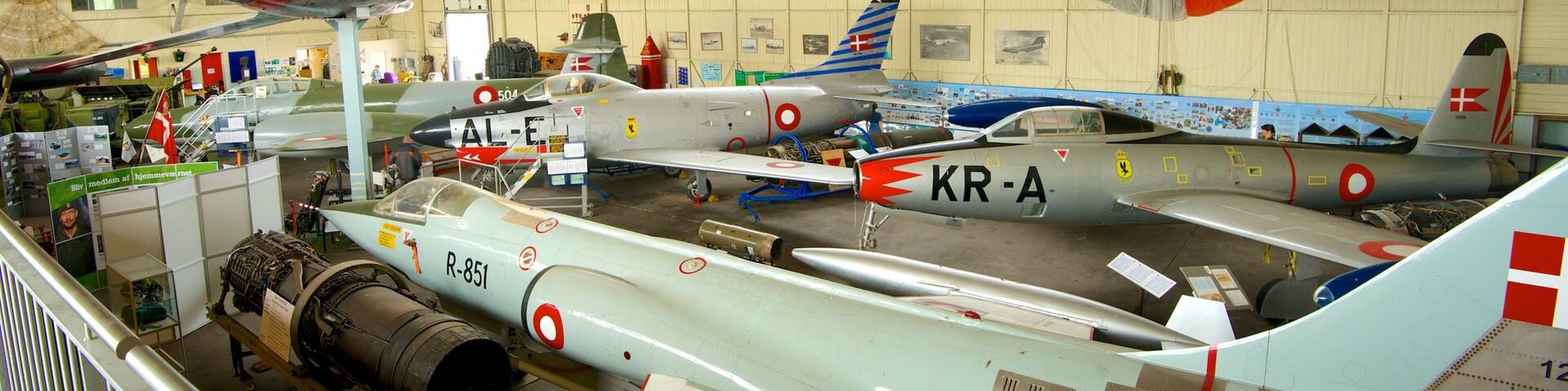 Defence and Garrison Museum 表示 屋内の眺め と 航空機