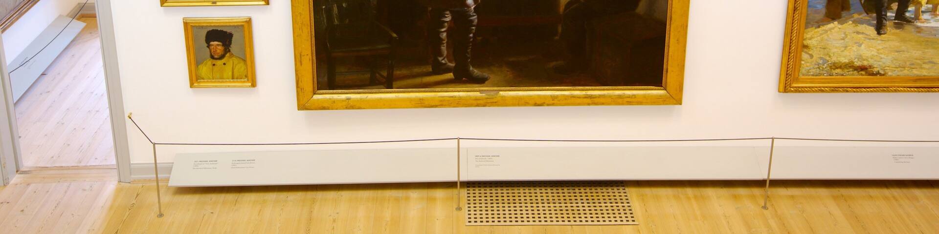 Skagens Museum featuring interior views and art