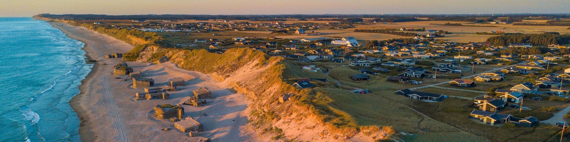 Lokken Beach - North Jutland, Denmark (Aerial)