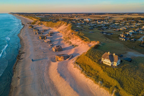 Lokken Beach - North Jutland, Denmark (Aerial)