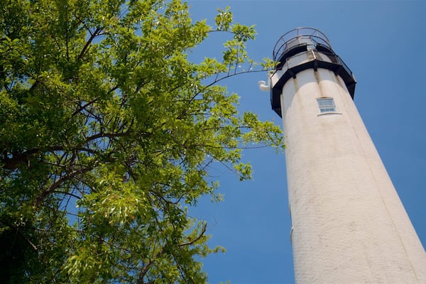 Fenwick Islands fyr presenterar en fyr