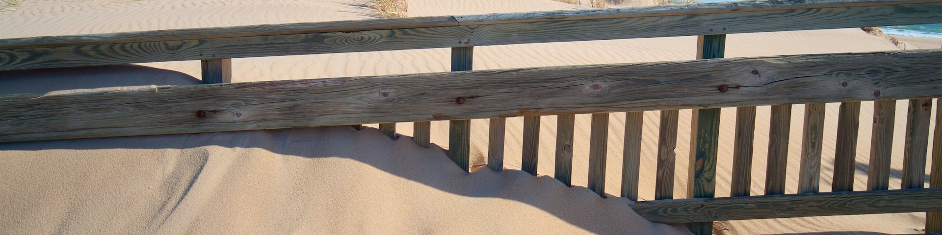 Fenwick Island State Park which includes general coastal views and a beach