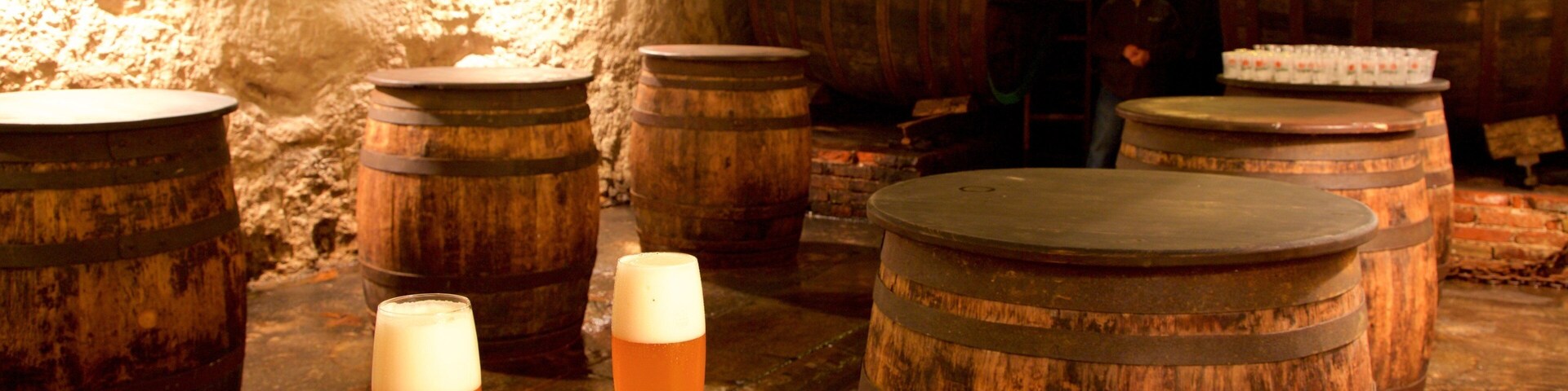 Pilsner Urquell Brewery which includes interior views