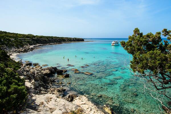 famous blue lagoon place, Cyprus Akamas Peninsula National Park