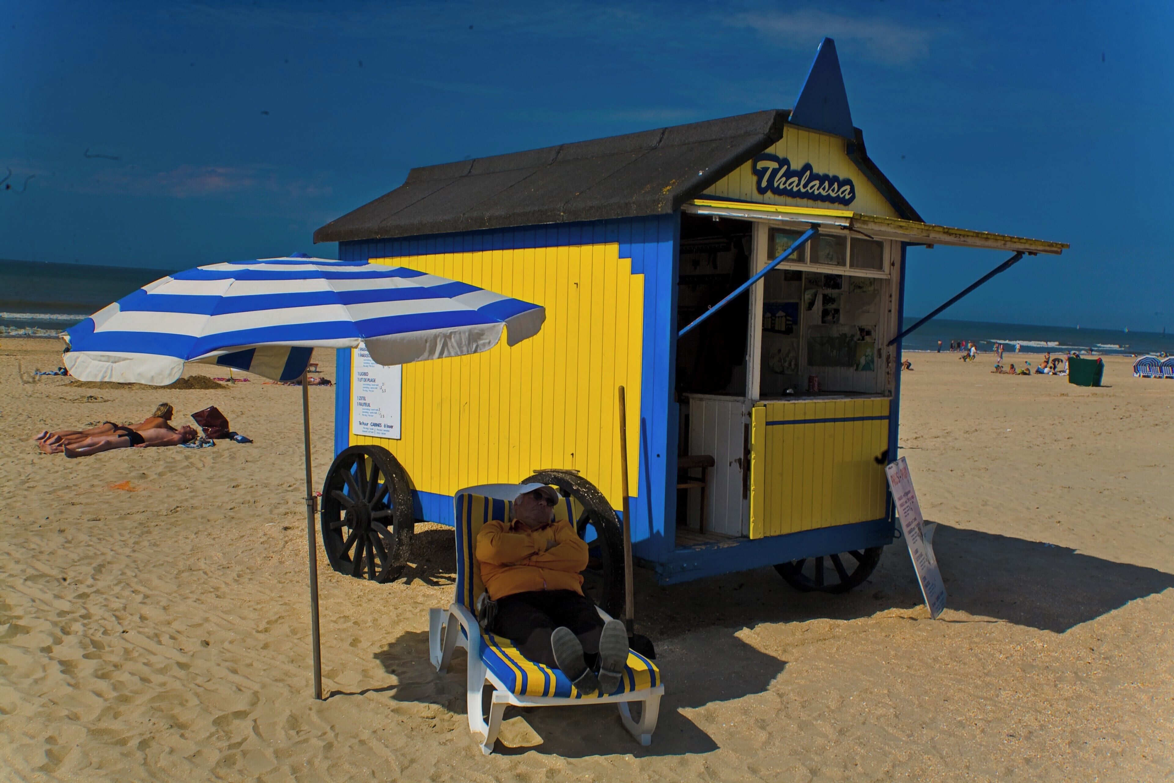 Beach hut De panne beach West Flanders.
A pretty little beach.  #BeachTips