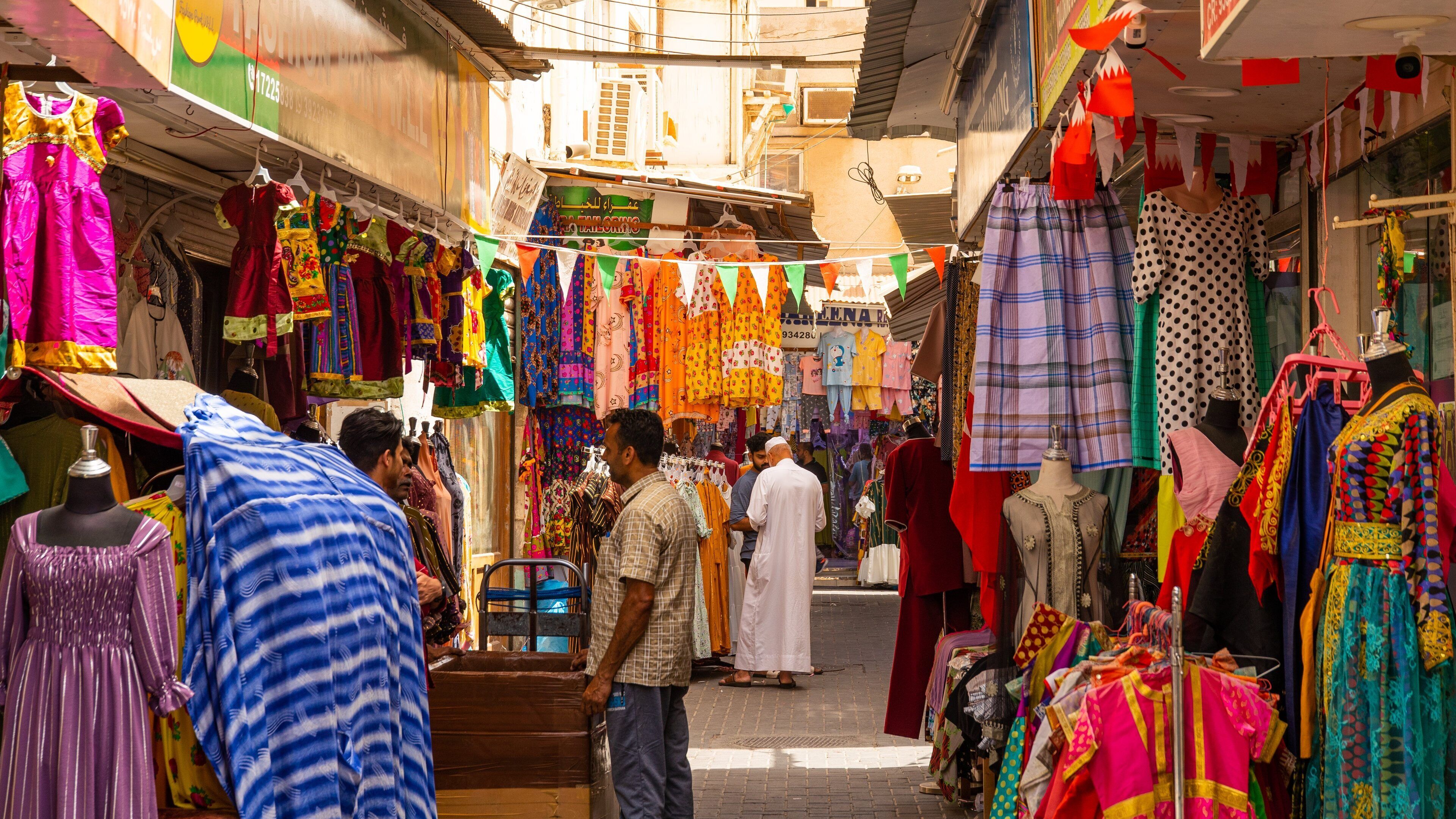 Bab Al Bahrain which includes markets