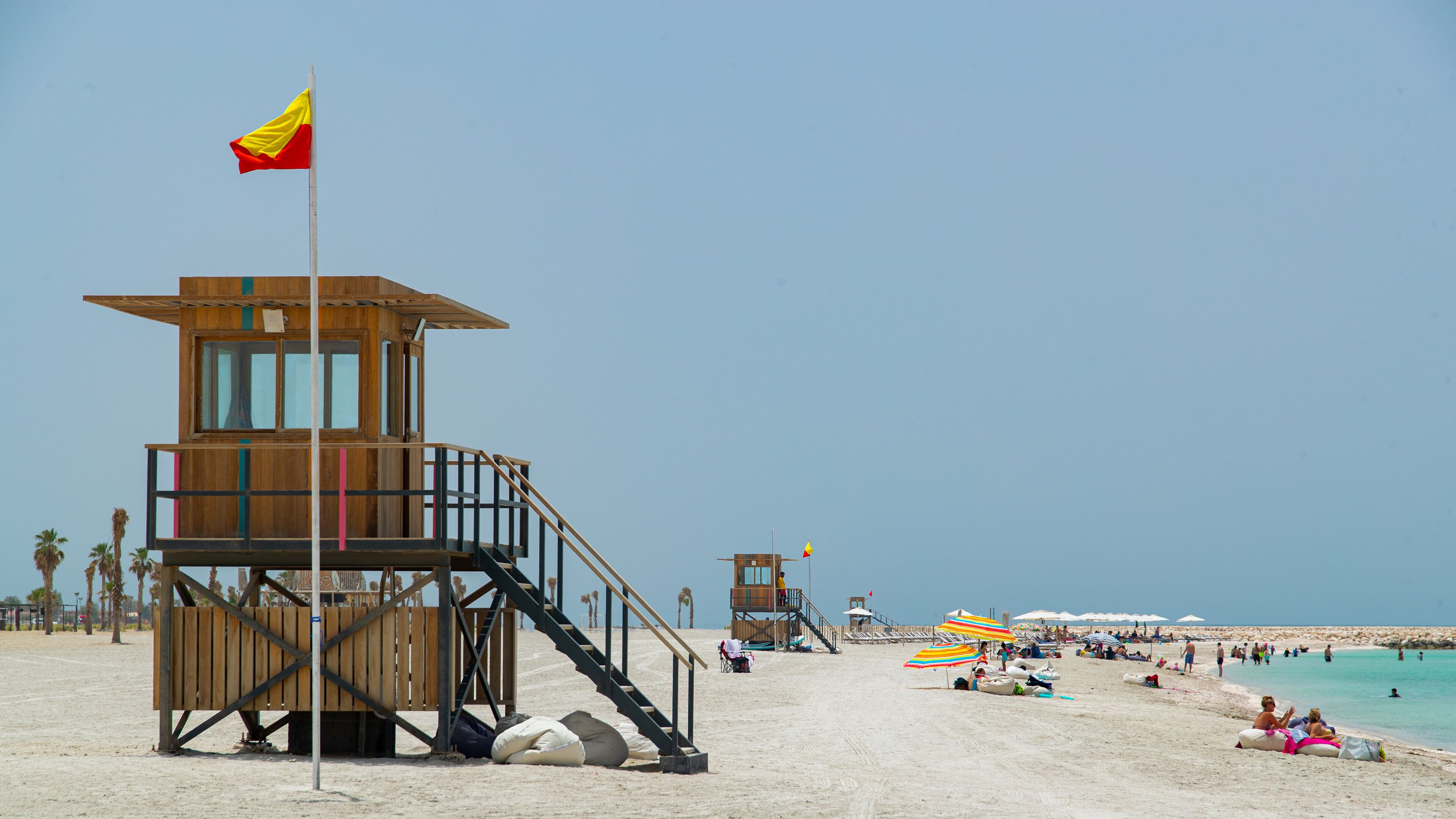 Al Jazaira Beach which includes a beach, tropical scenes and general coastal views