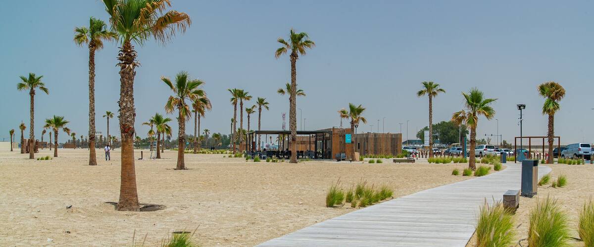 Al Jazaira Beach which includes a beach
