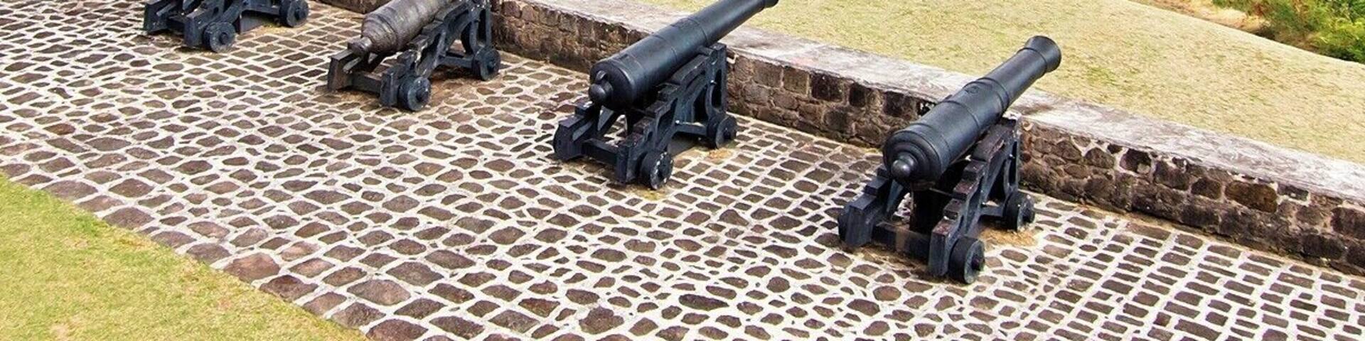 A recently restored battery demonstrates how Fort Shirley protected Prince Rupert Bay, the best anchorage on Dominica. The bay itself has a long history. In 1493 one of Columbus' ships entered the bay, and by 1535 the Spanish made it station along their official treasure ship route.
Check out the map to see how the fort sits on a volcanic headland, strategically overlooking the bay. Construction of the fort began in 1765 after France ceded Dominica to the British at the Treaty of Paris. The French won it back in 1778, only to cede it again five years later at the Treaty of Versailles. At it's height the fort housed over 600 men, but in 1854 it was finally abandoned as the British and French made up.
Today the fort is a public park open for all to visit. Pack and lunch and enjoy the view.