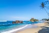 Idyllic tropical Caribbean beach in Tayrona National Park near Santa Marta, Colombia