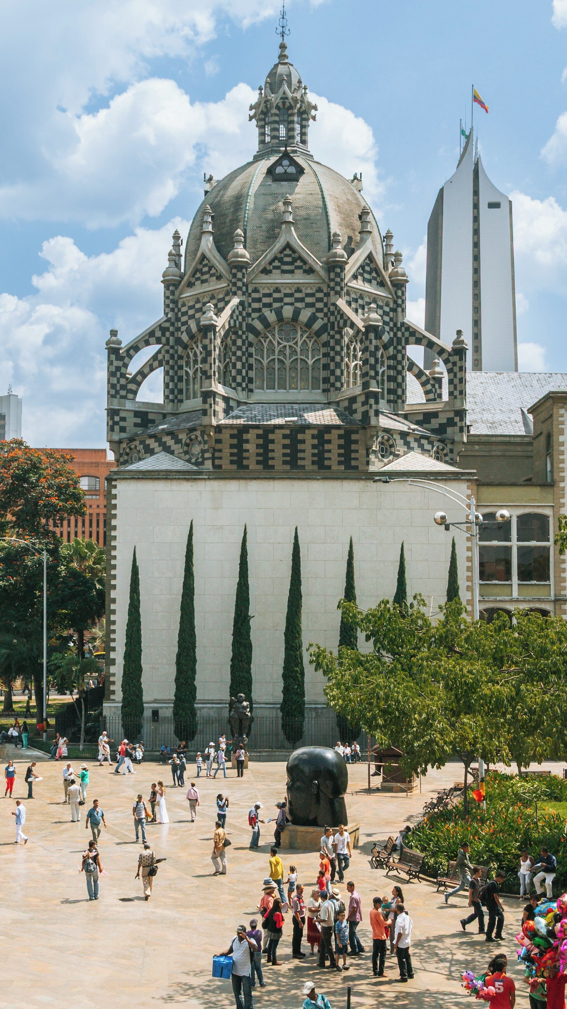 Vibrant Botero Plaza in La Candelaria, Medellin showcases art, culture, and community in the heart of Antioquia, Colombia