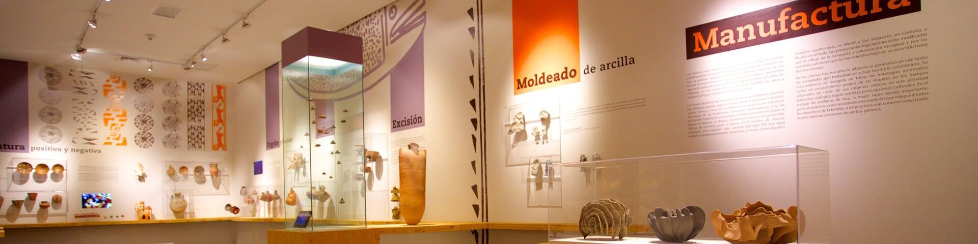 Antioquia Museum featuring interior views and signage