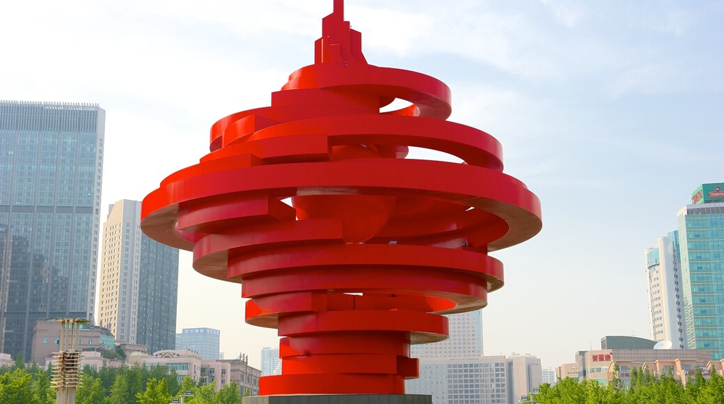 May Fourth Square showing outdoor art