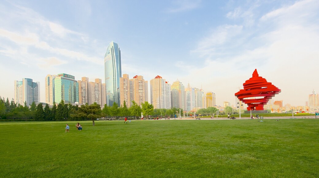 May Fourth Square which includes a city, a square or plaza and skyline