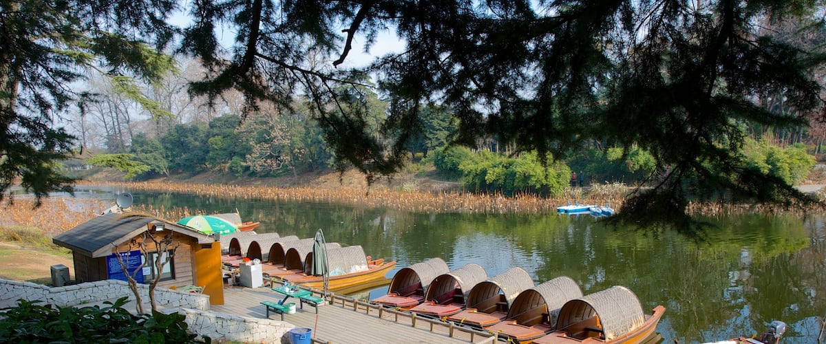 Parque del lago Xuan Wu que incluye jardín y un lago o espejo de agua