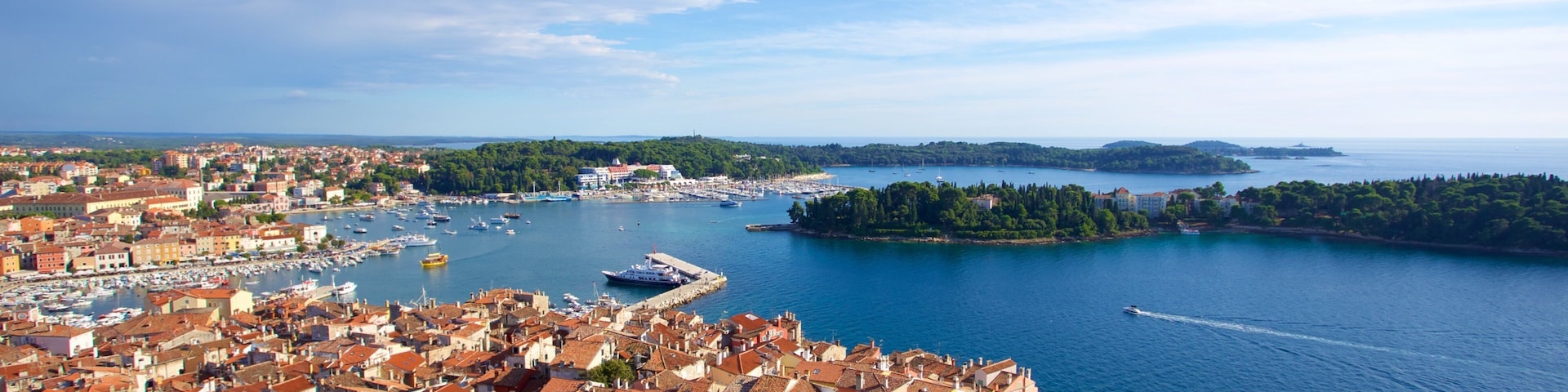 St. Euphemia\'s Church featuring a coastal town