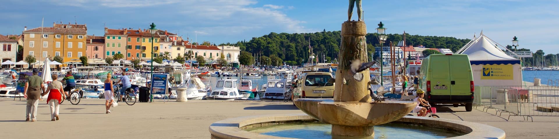 Marsala Tita Square featuring a bay or harbor and a fountain