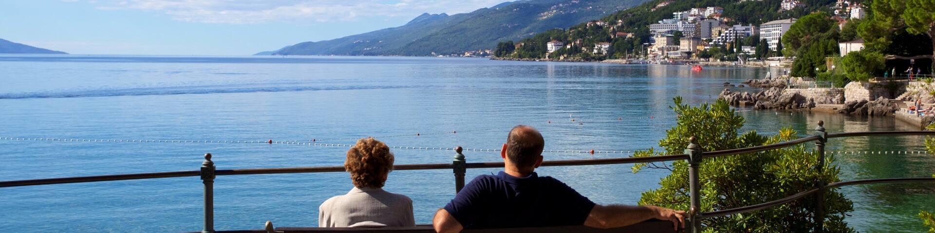 Park Angiolina featuring a bay or harbor as well as a couple