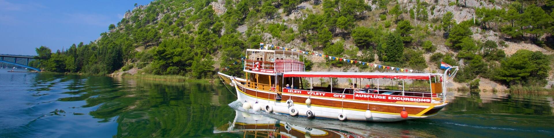 Krka National Park featuring a lake or waterhole and boating