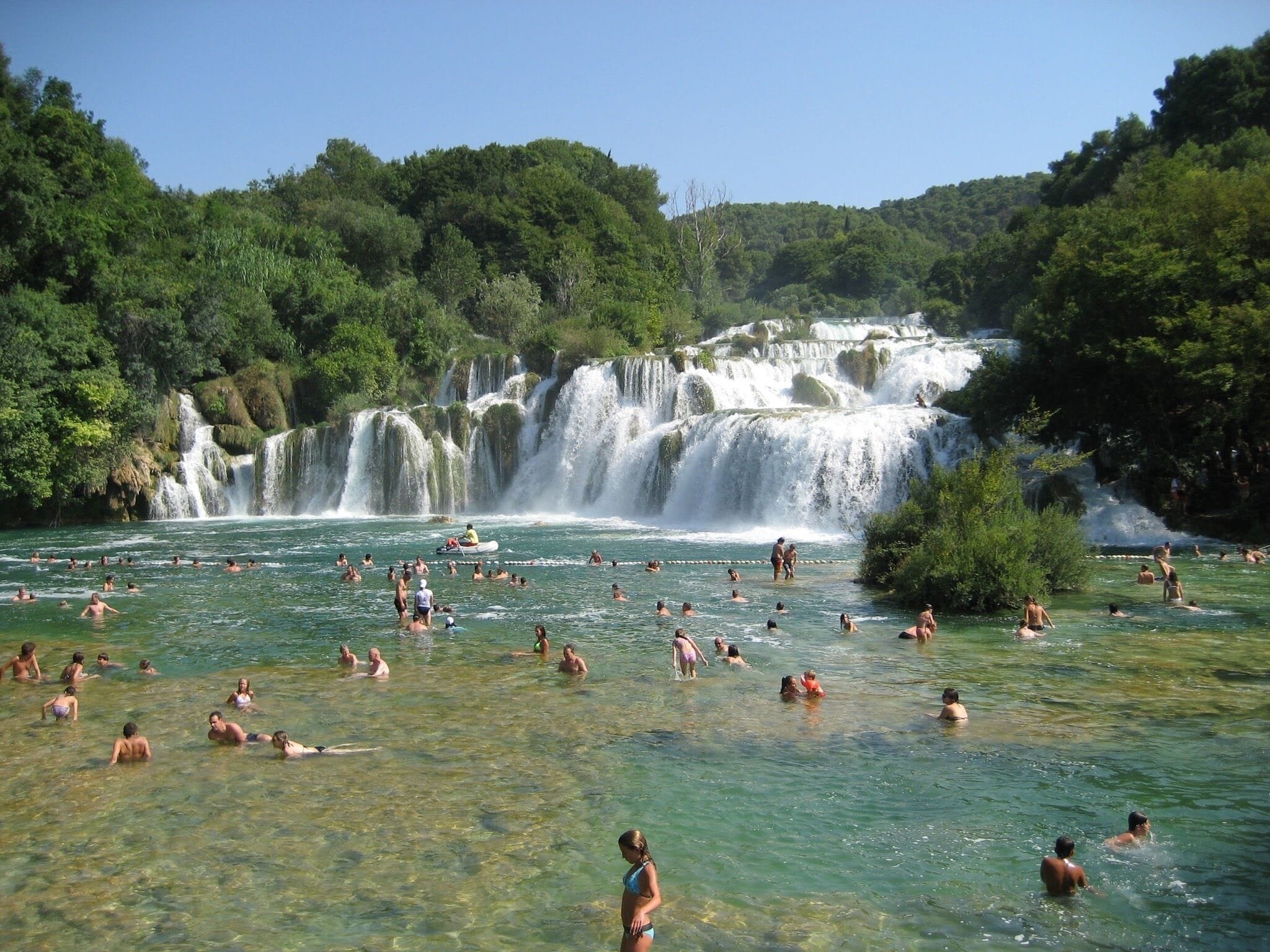 After swimming in salty sea water, this lake in Krka national park was refreshingly easy to dive in, and what a beautiful place to do so! Krka national park is easily accessed by boat from Skradin. Beware of the slippery rocks while swimming! #AquaTrove