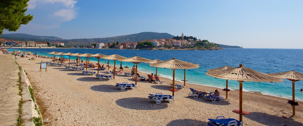Primosten Beach featuring a pebble beach