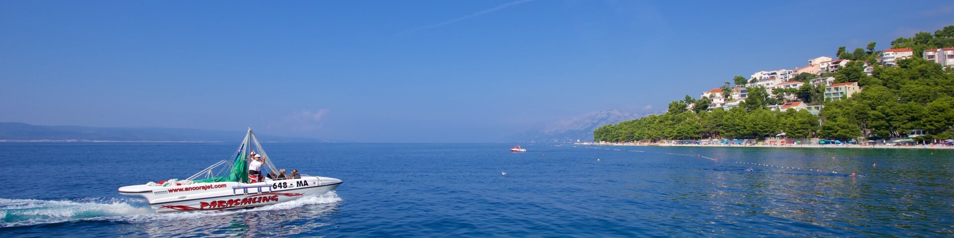 Baska Voda Beach which includes general coastal views and boating
