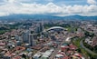 Beautiful aerial view os the city of San Jose Costa Rica, and its main park The Sabana